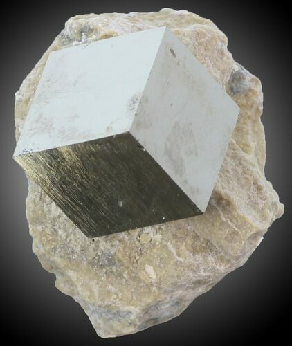 Pyrite Cube on Matrix - Navajun, Spain #30957